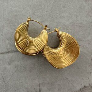 Saint Fatale Folded Hoop Earrings